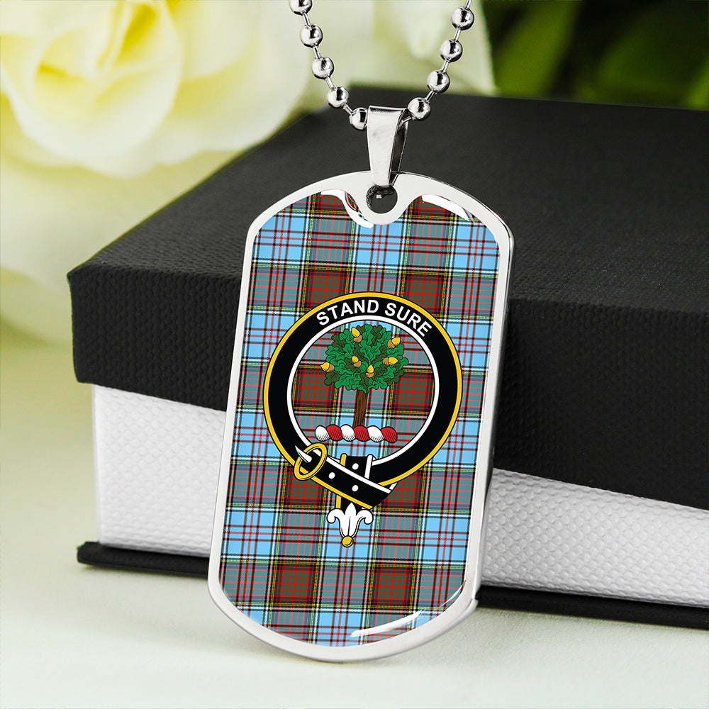 Anderson Ancient Clan Badge Classic Tartan Dog Tag Necklace