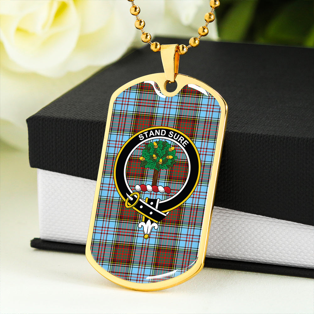 Anderson Ancient Clan Badge Classic Tartan Dog Tag Necklace