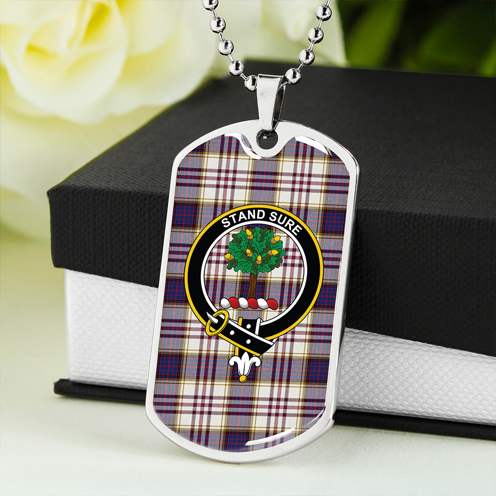 Anderson Arisaid Modern Clan Badge Classic Tartan Dog Tag Necklace