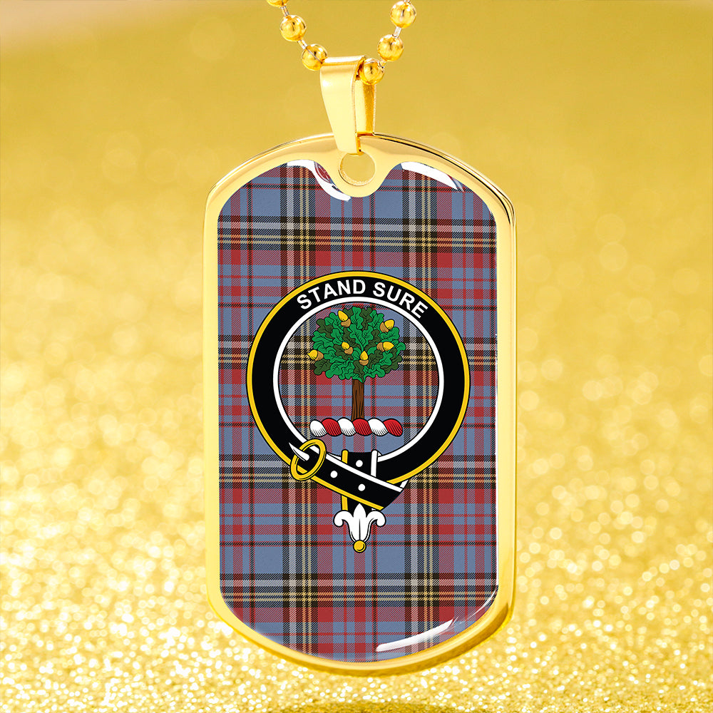 Anderson Blue Westwood Weathered Clan Badge Classic Tartan Dog Tag Necklace