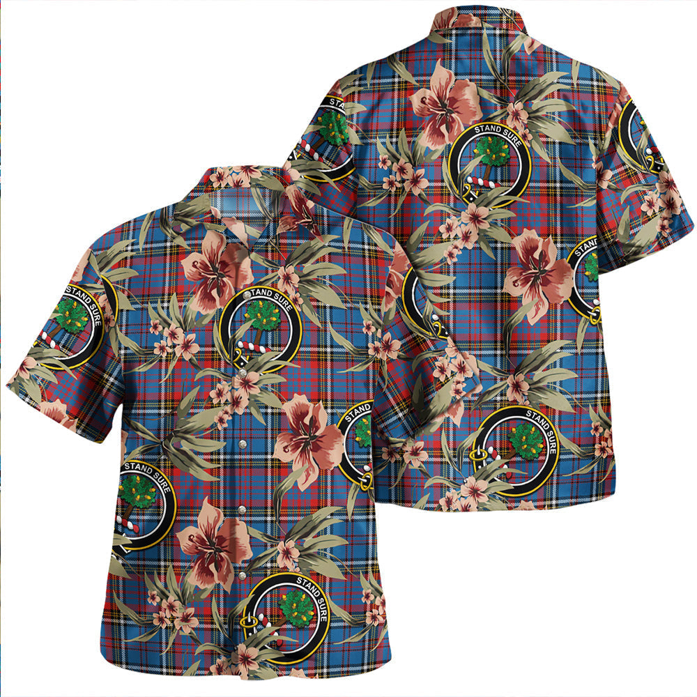 Scottish Tartan Anderson Red Weathered Clan Hawaiian Shirt Tropical Old Style