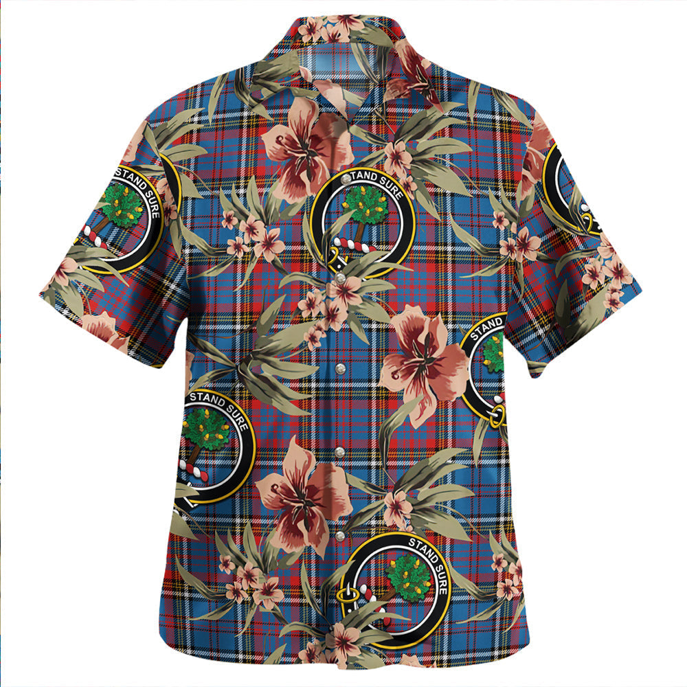 Scottish Tartan Anderson Red Weathered Clan Hawaiian Shirt Tropical Old Style