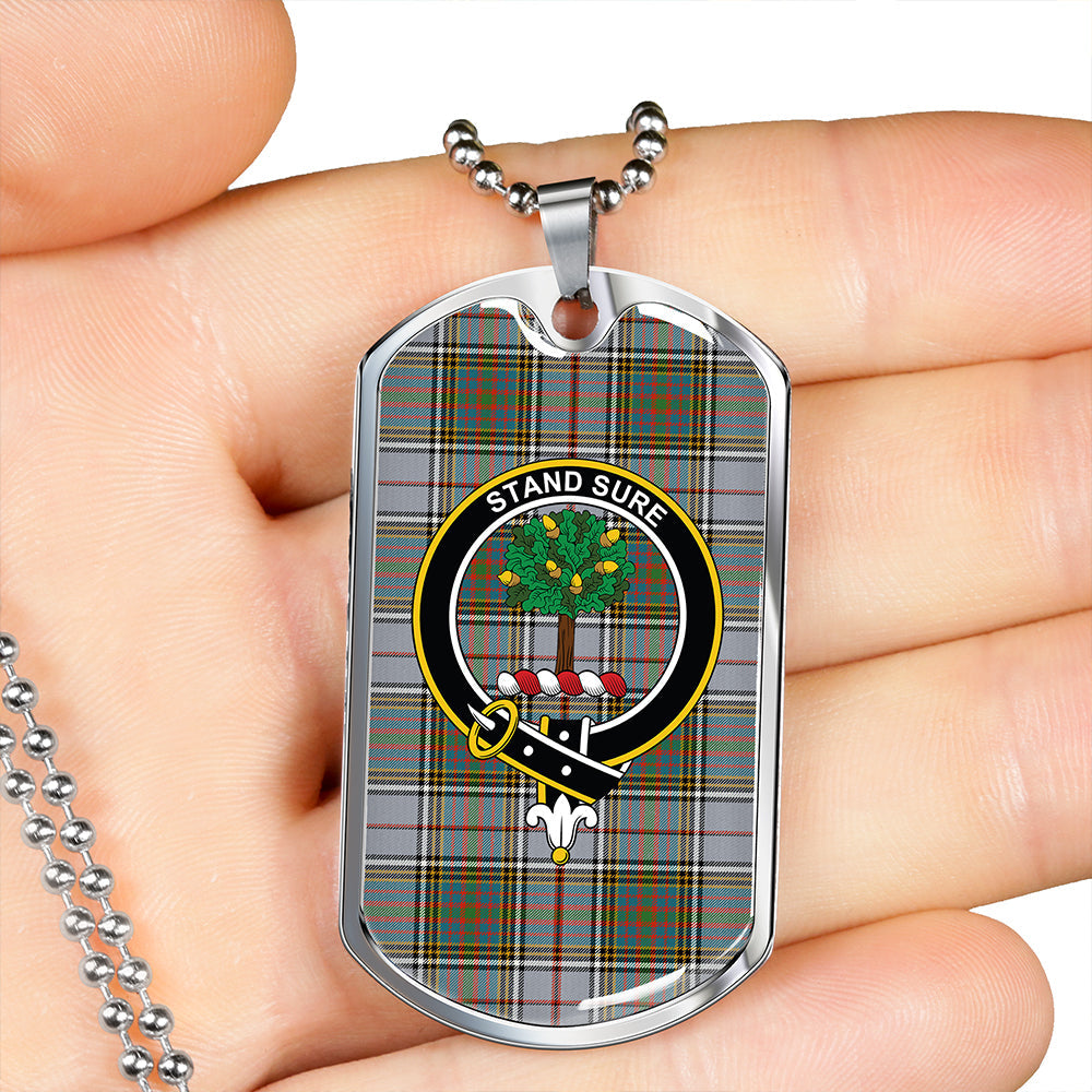 Anderson Ross Ancient Clan Badge Classic Tartan Dog Tag Necklace