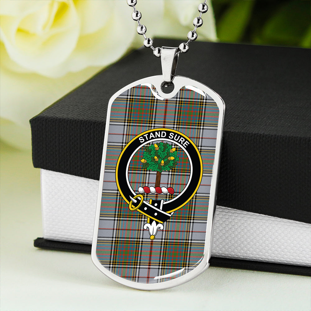 Anderson Ross Ancient Clan Badge Classic Tartan Dog Tag Necklace