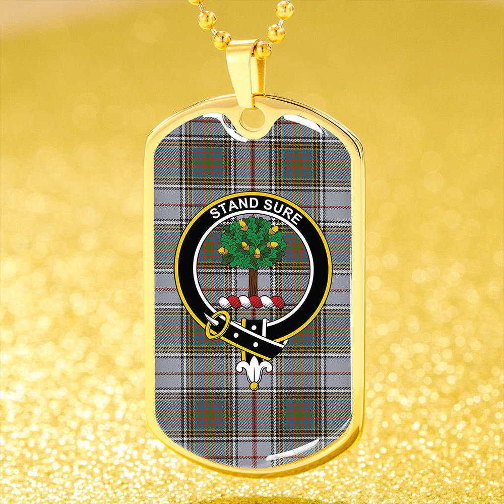 Anderson Ross Ancient Clan Badge Classic Tartan Dog Tag Necklace
