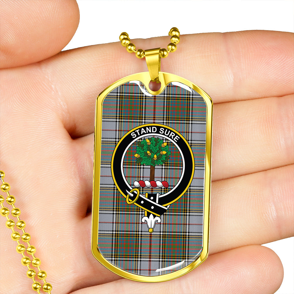 Anderson Ross Ancient Clan Badge Classic Tartan Dog Tag Necklace