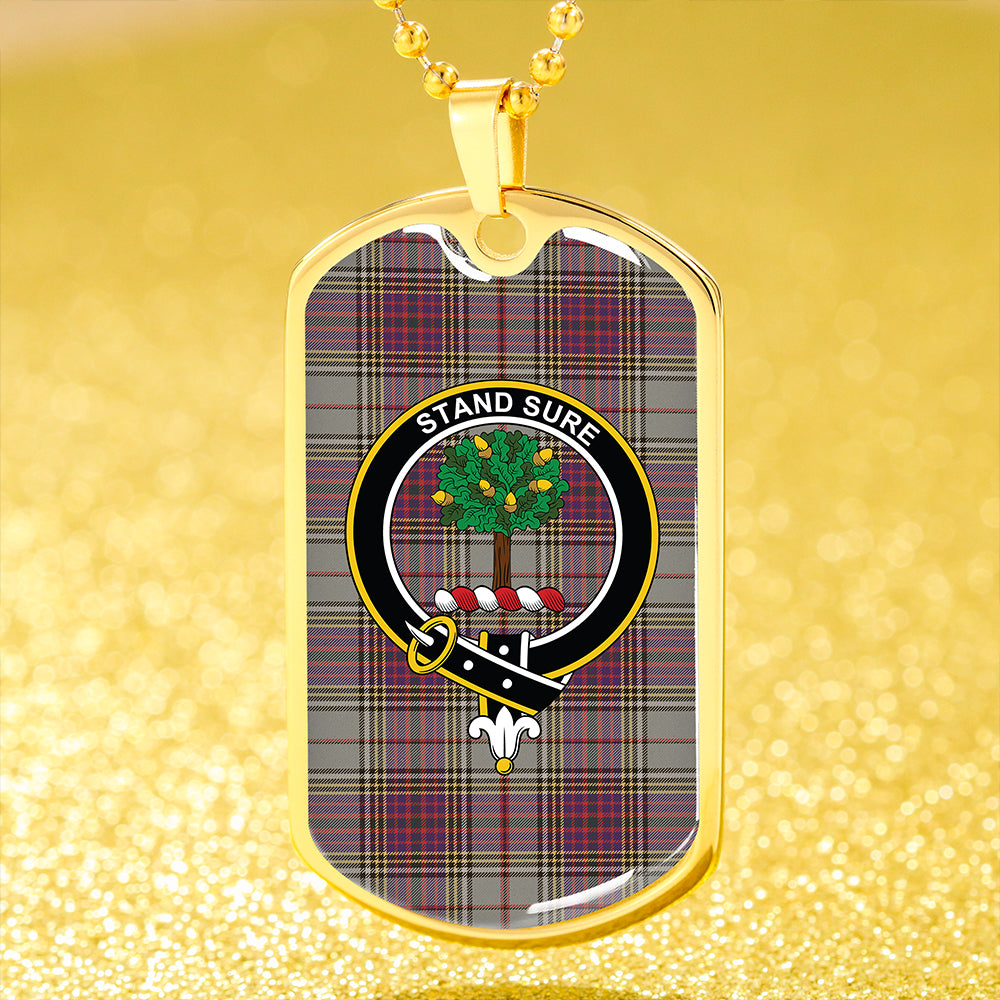 Anderson Ross Weathered Clan Badge Classic Tartan Dog Tag Necklace