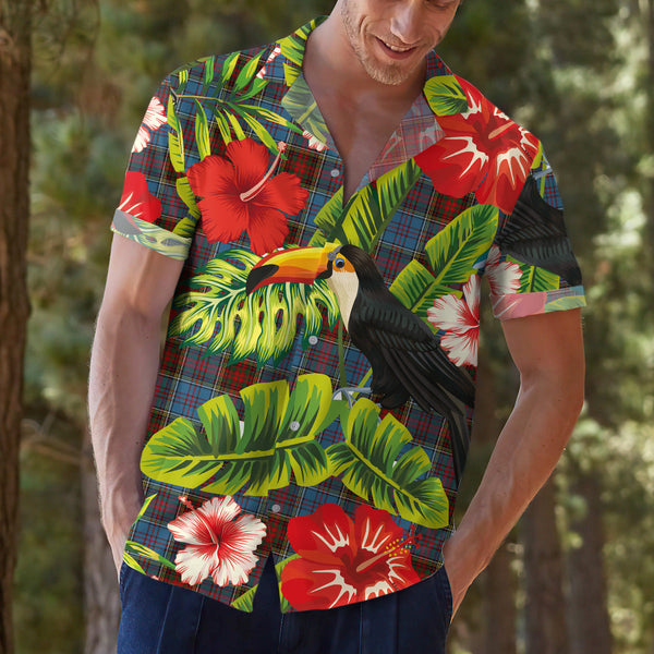 Scottish Tartan Anderson MacGregor Hastie 01 Clan Hawaiian Shirt Hibiscus - Tropical Garden Style