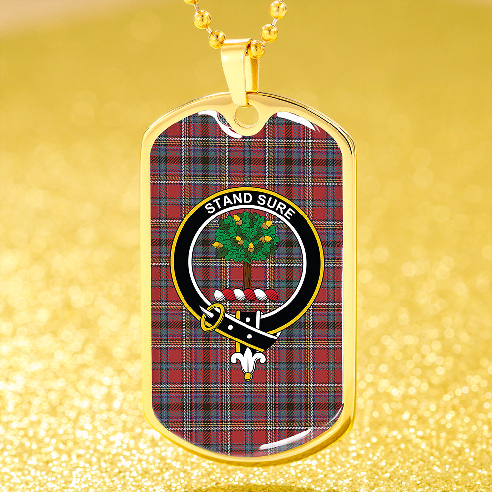 Anderson of Ardbrake Clan Badge Classic Tartan Dog Tag Necklace