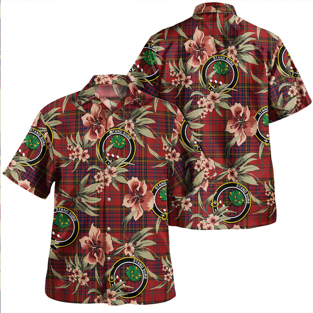 Scottish Tartan Anderson of Kinneddar Red Modern Clan Hawaiian Shirt Tropical Old Style