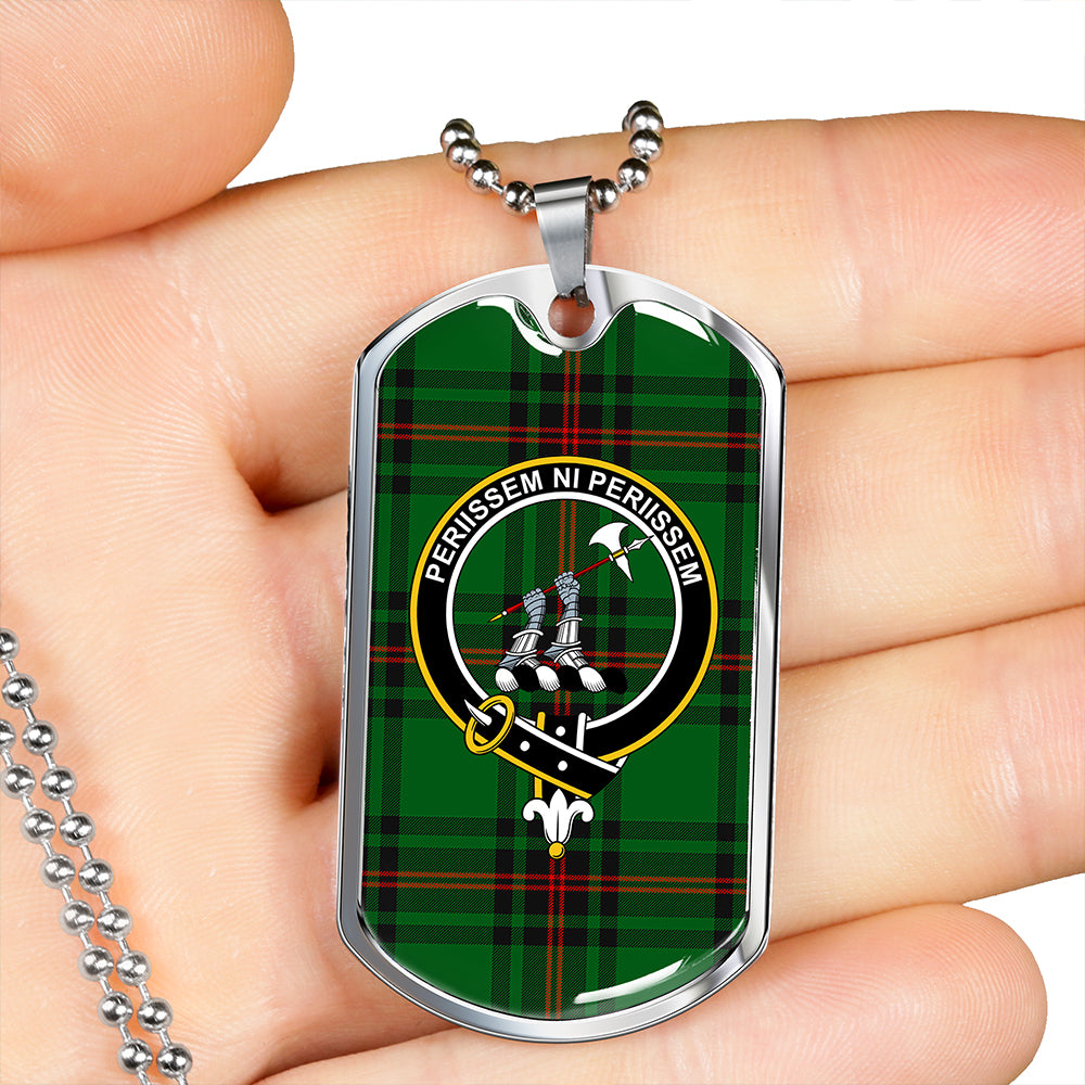 Anstruther Clan Badge Classic Tartan Dog Tag Necklace