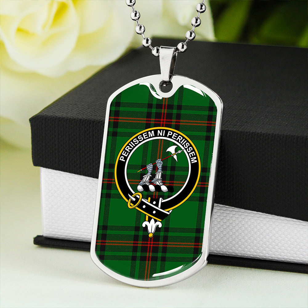 Anstruther Clan Badge Classic Tartan Dog Tag Necklace