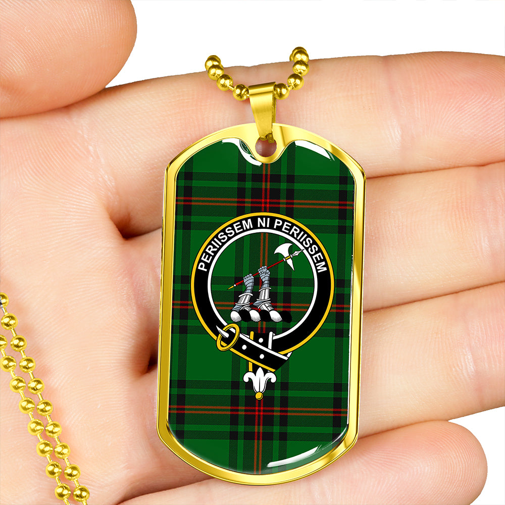 Anstruther Clan Badge Classic Tartan Dog Tag Necklace