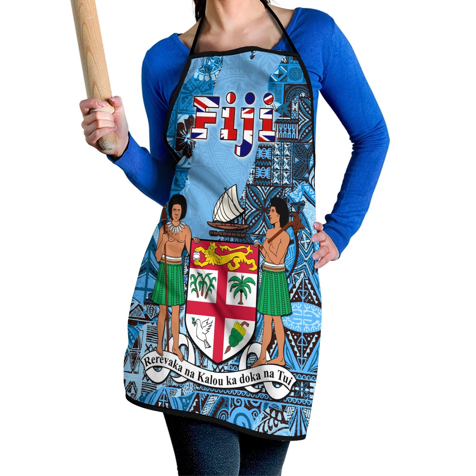 Fiji Flag & Coat Of Arms Apron