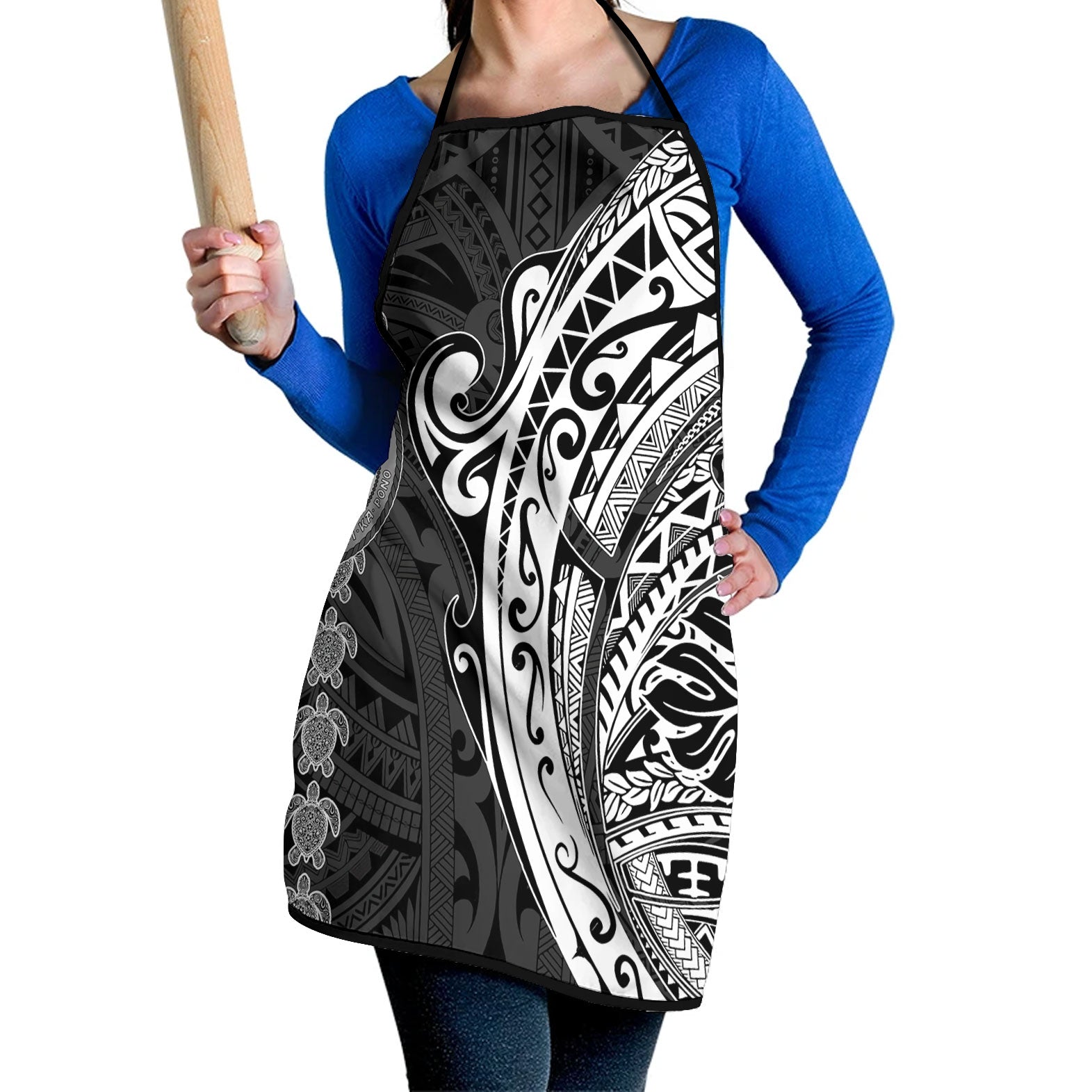 Hawaii Seal Polynesian Turtle Line Apron