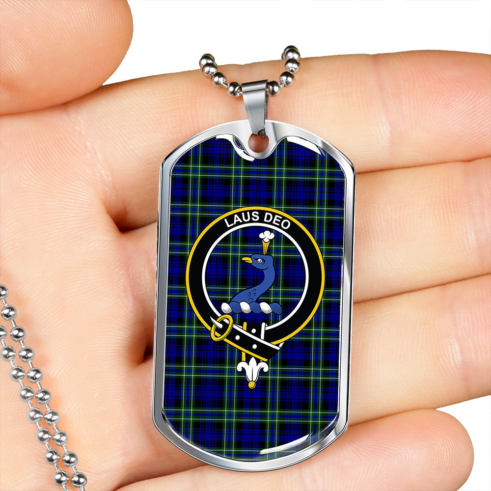 Arbuthnot Modern Clan Badge Classic Tartan Dog Tag Necklace