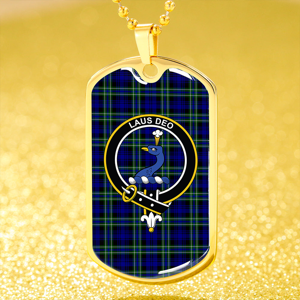 Arbuthnot Modern Clan Badge Classic Tartan Dog Tag Necklace