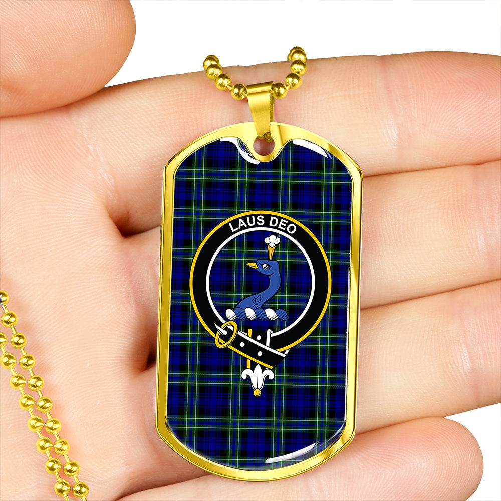 Arbuthnot Modern Clan Badge Classic Tartan Dog Tag Necklace