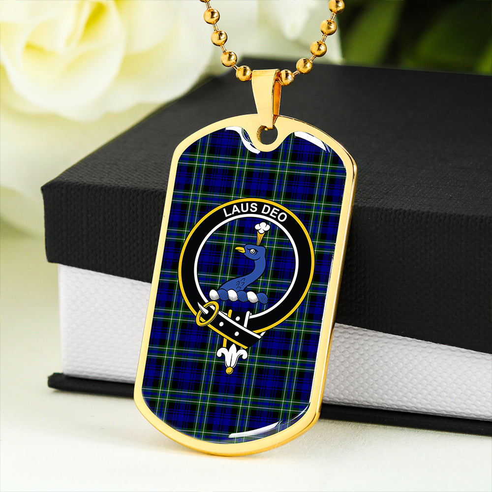 Arbuthnot Modern Clan Badge Classic Tartan Dog Tag Necklace