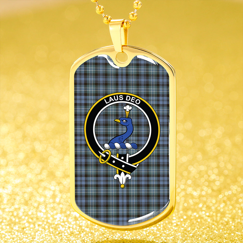 Arbuthnot Weathered Clan Badge Classic Tartan Dog Tag Necklace