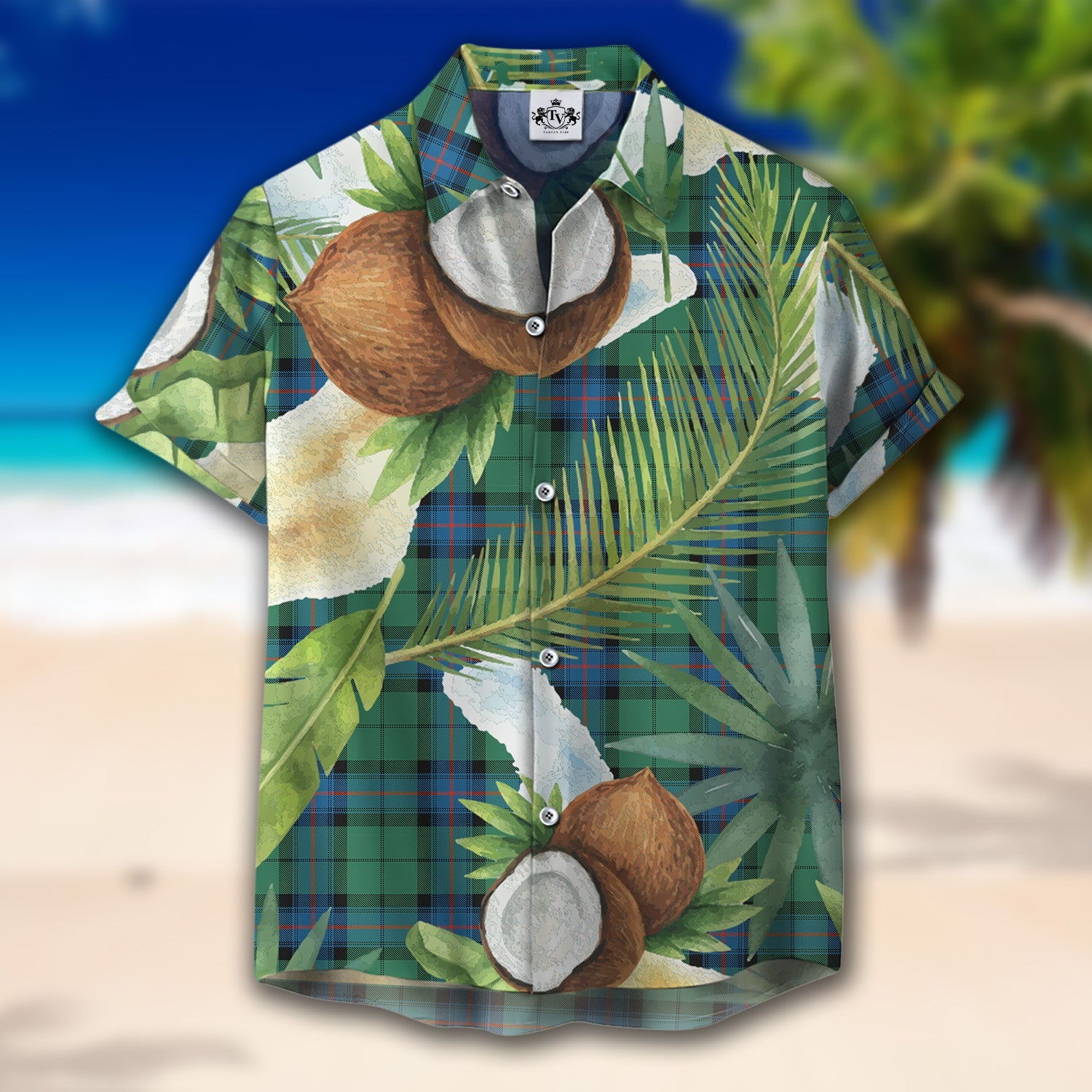 Scottish Tartan Armstrong Ancient Clan Hawaiian Shirt Hibiscus - Tropical Garden Style