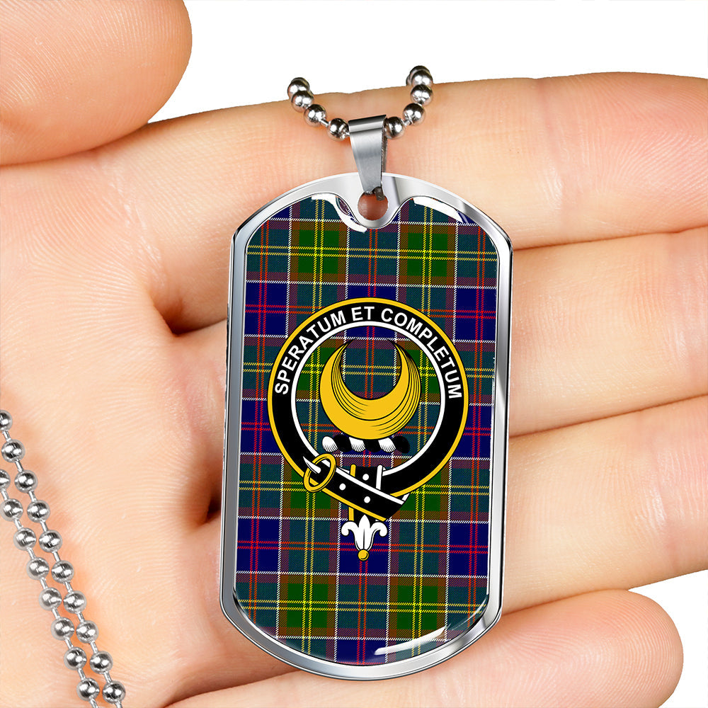 Arnott Clan Badge Classic Tartan Dog Tag Necklace