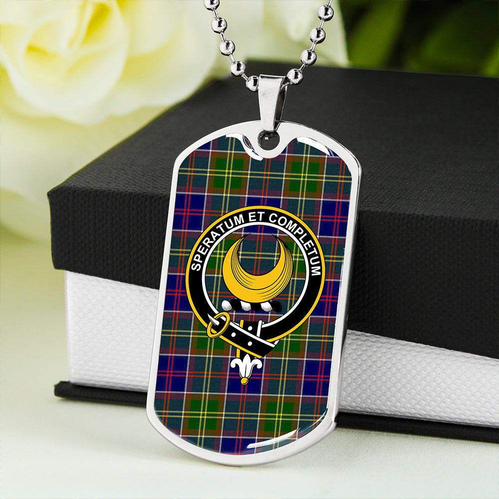Arnott Clan Badge Classic Tartan Dog Tag Necklace
