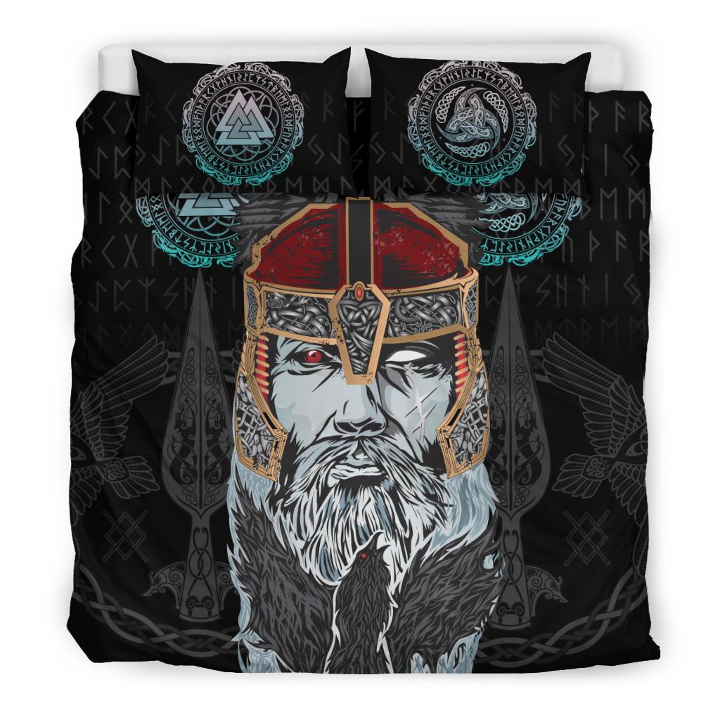 Viking Bedding Set Odin Valknut and Triple Horn