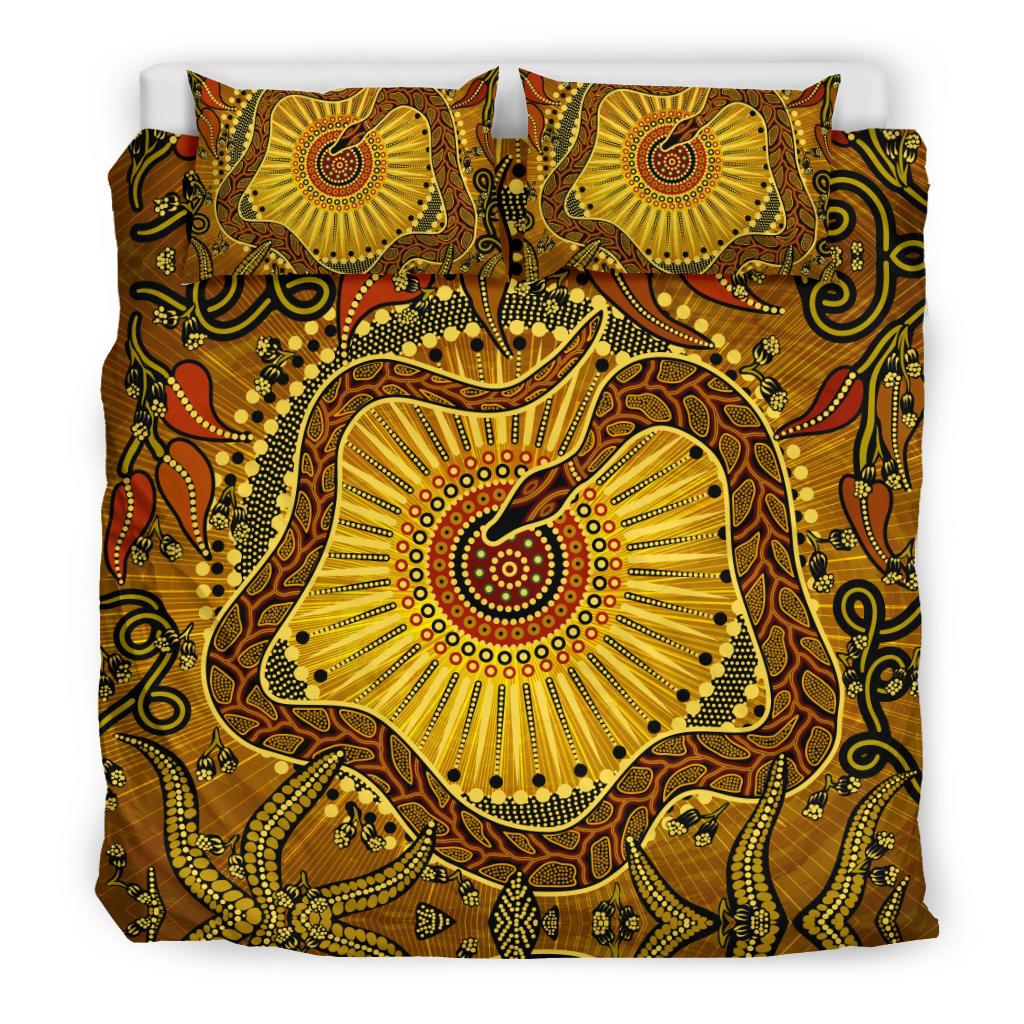 Bedding Set - Australian Aboriginal Snake - Rainbow Serpent