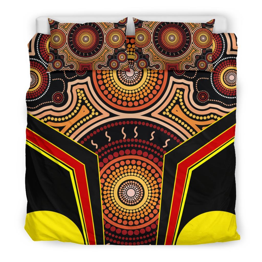 Bedding Set - Aboriginal With Dot Painting Art