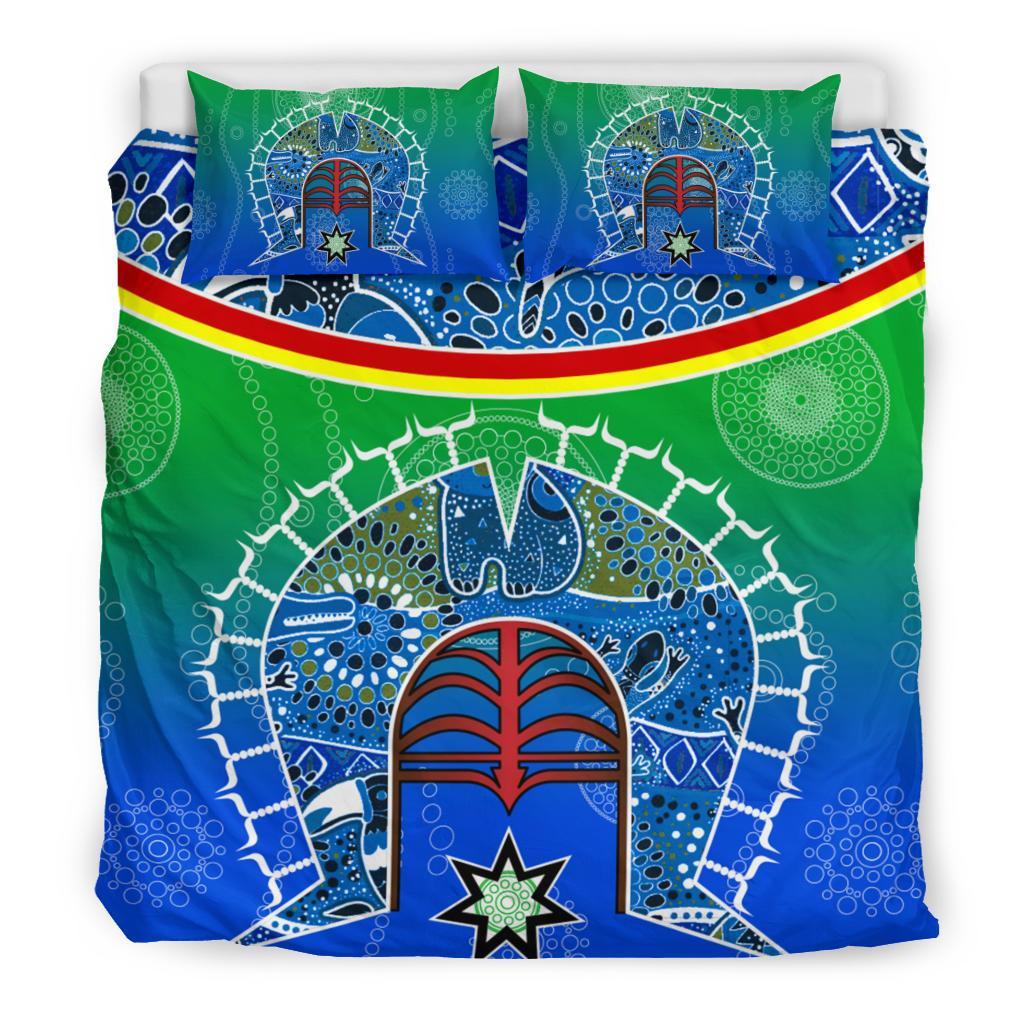 Bedding Set - Torres Strait Symbol With Aboriginal Patterns