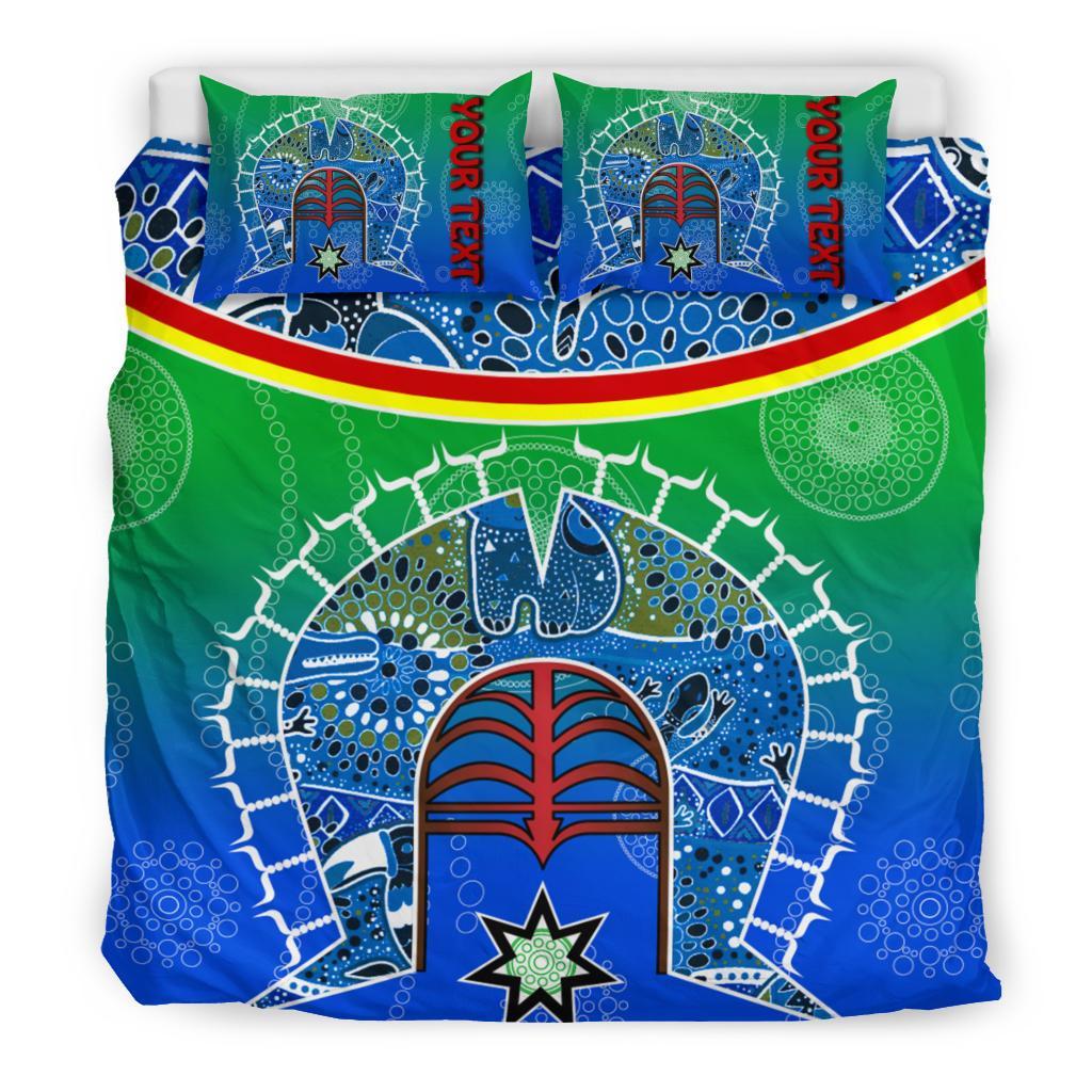 Personalised Bedding Set - Torres Strait Symbol With Aboriginal Patterns