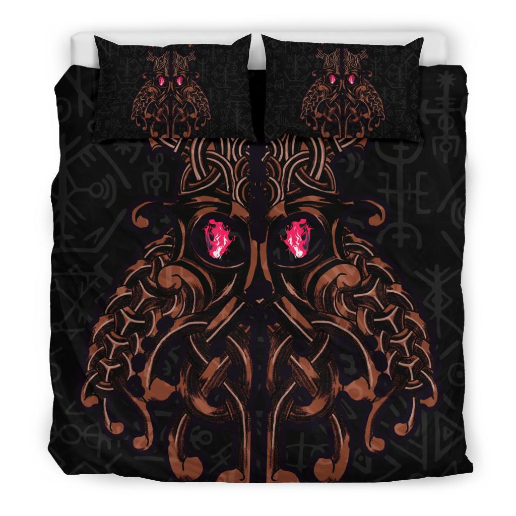 Viking Bedding Set Odin God Furthark Tattoo Special Ver01