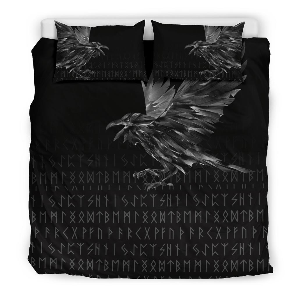 Viking Bedding Set The Raven Of Odin Rune