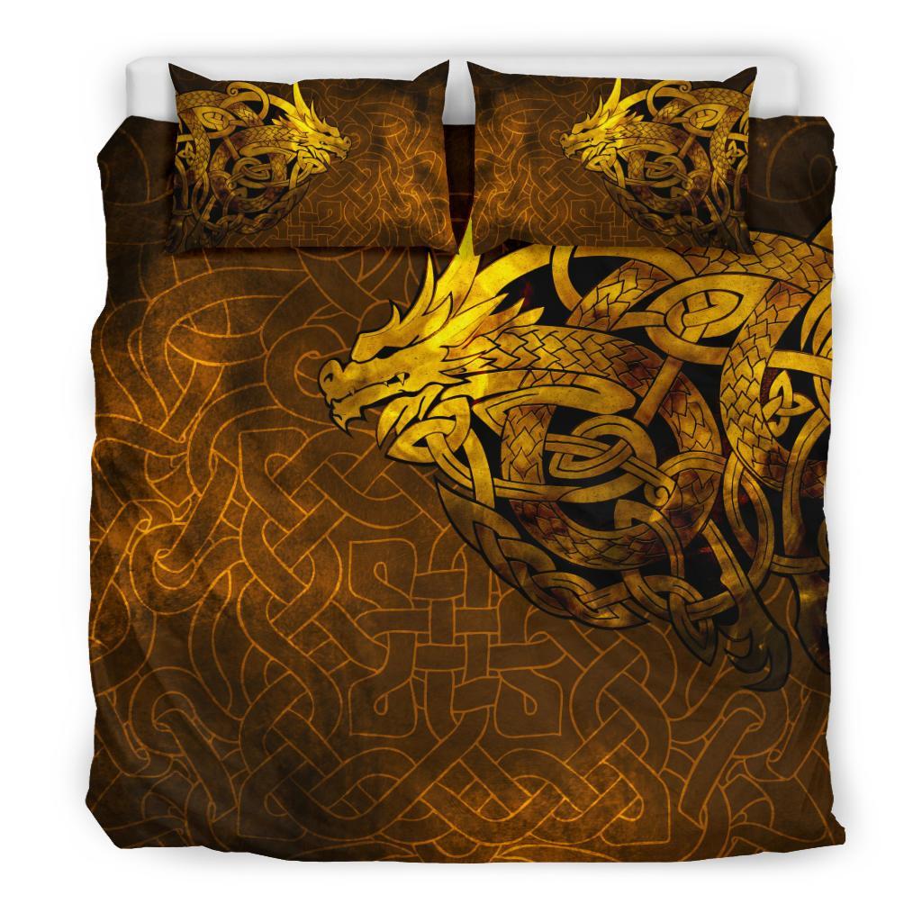 Viking Bedding Set Celtic Dragon Tattoo