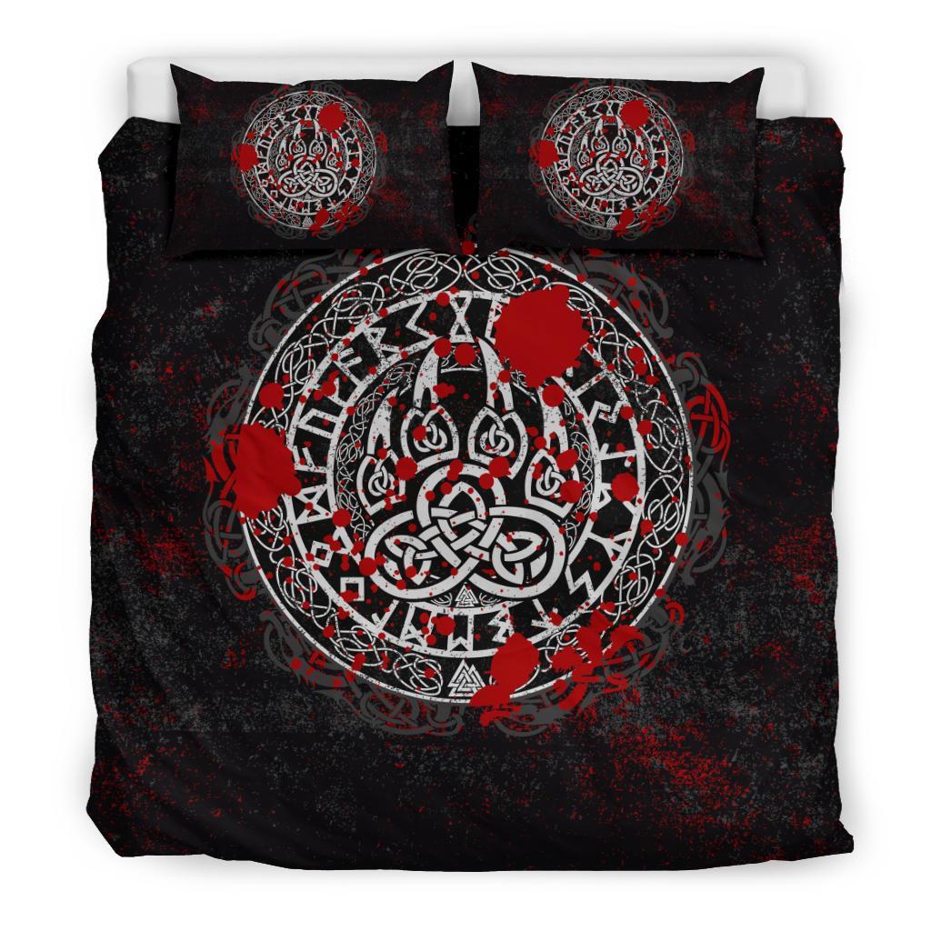 Viking Bedding Set Viking Bear Claws Blood Tattoo