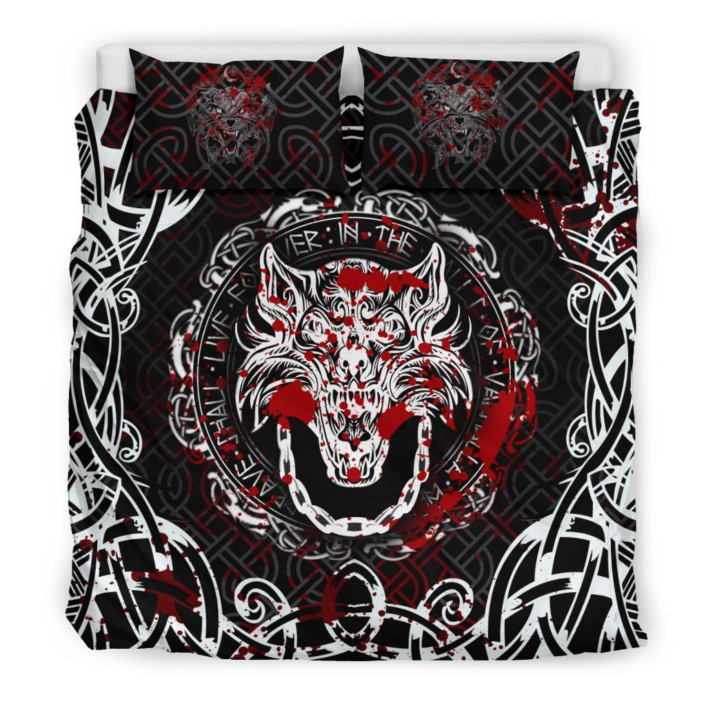 Viking Bedding Set Fenrir Viking Blood 3D