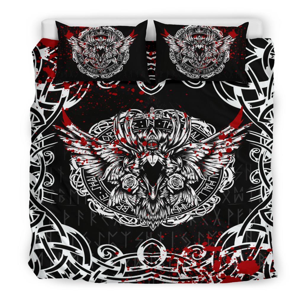 Viking Bedding Set Raven Blood