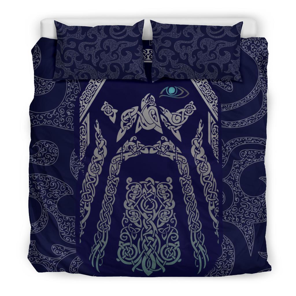 Viking Bedding Set Odin God Tattoo