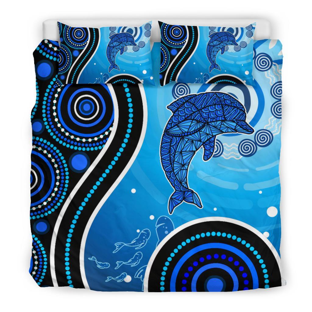 Aboriginal Bedding Set - Dolphin And Aboriginal Dot Patterns