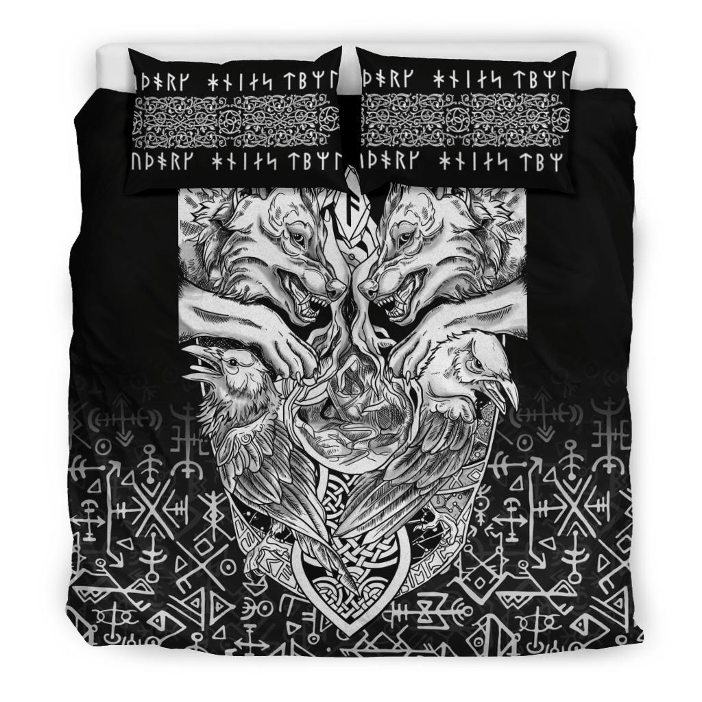 Viking Bedding Set Wolf And Raven Special