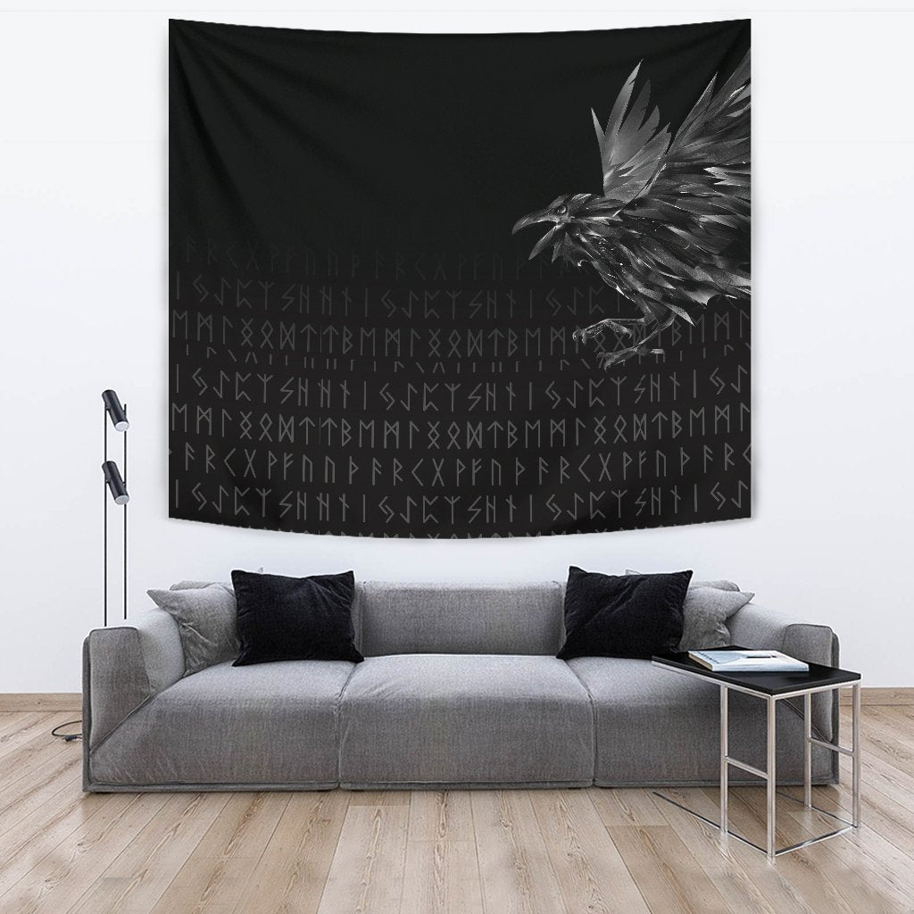 Viking Tapestry The Raven Of Odin Rune