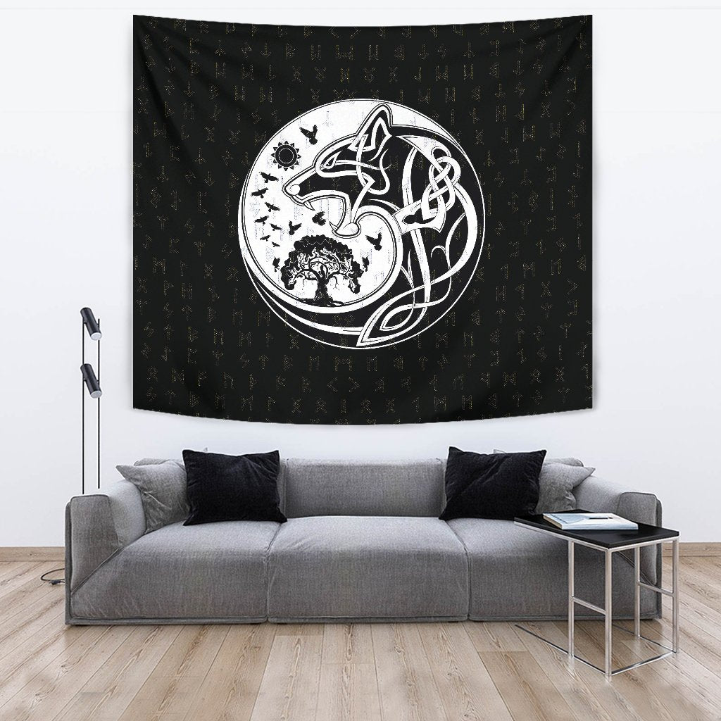 Viking Tapestry Skoll And Hati Rune Tattoo