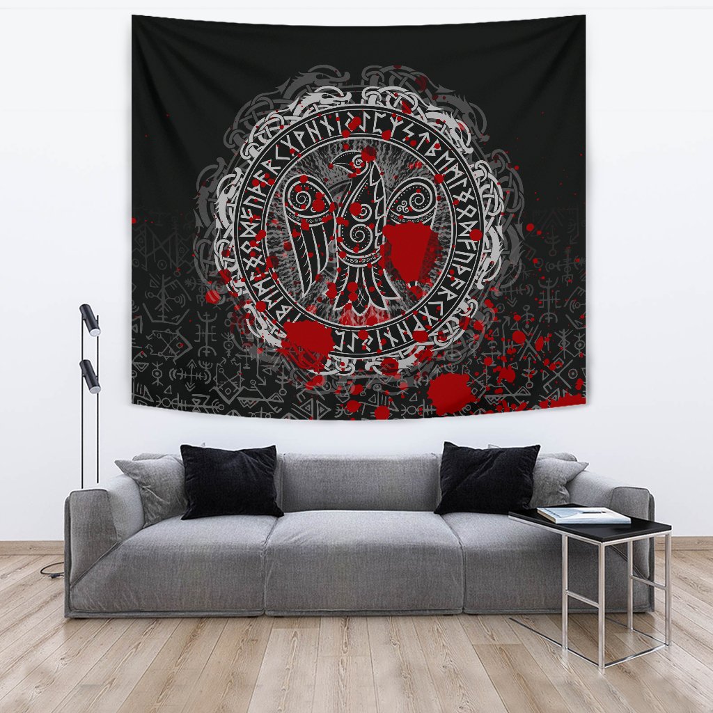 Viking Tapestry Raven Celtic Tattoo Blood