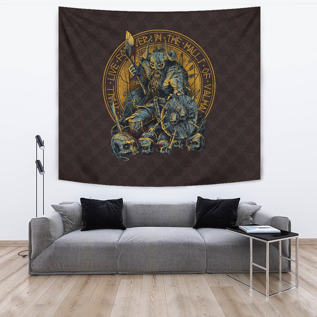 Viking Tapestry Warrior Viking Tapestry Shield Skull