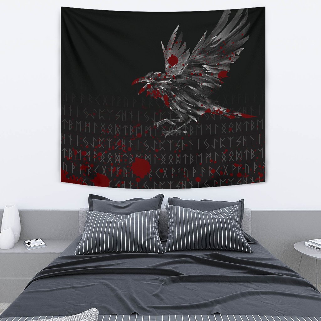 Viking Tapestry The Raven Of Odin Rune Blood