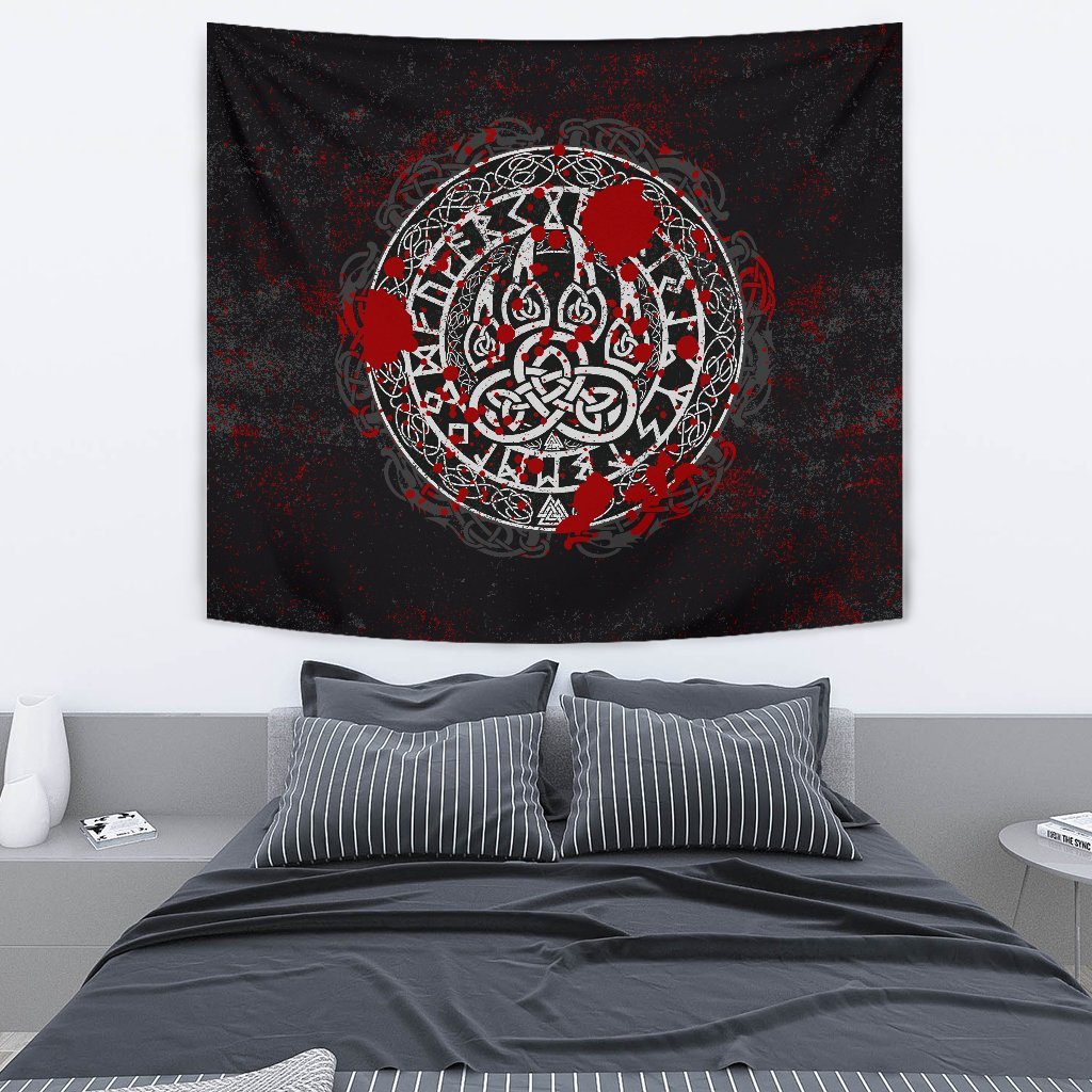 Viking Tapestry Bear Claws Blood Tattoo