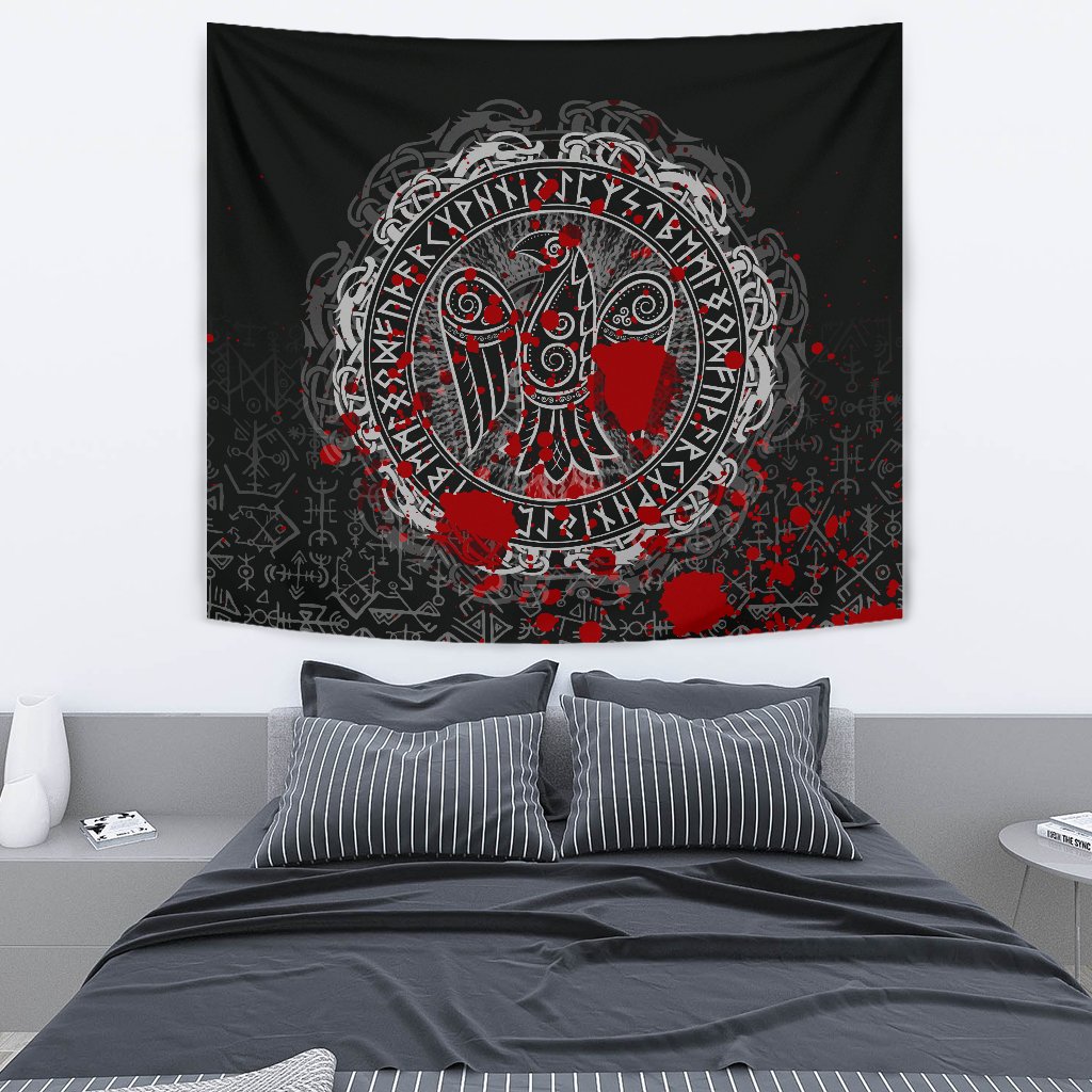 Viking Tapestry Raven Celtic Tattoo Blood