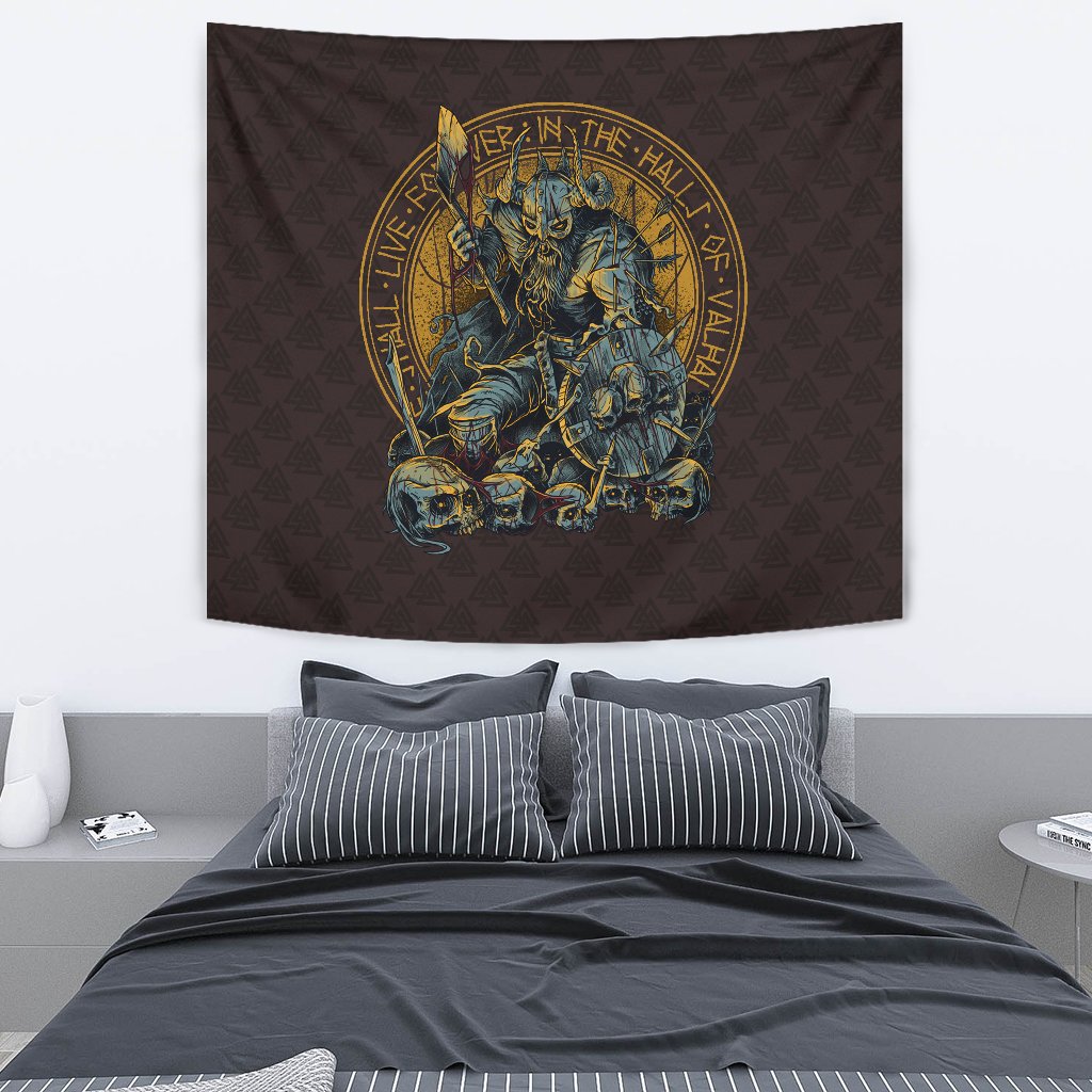 Viking Tapestry Warrior Viking Tapestry Shield Skull