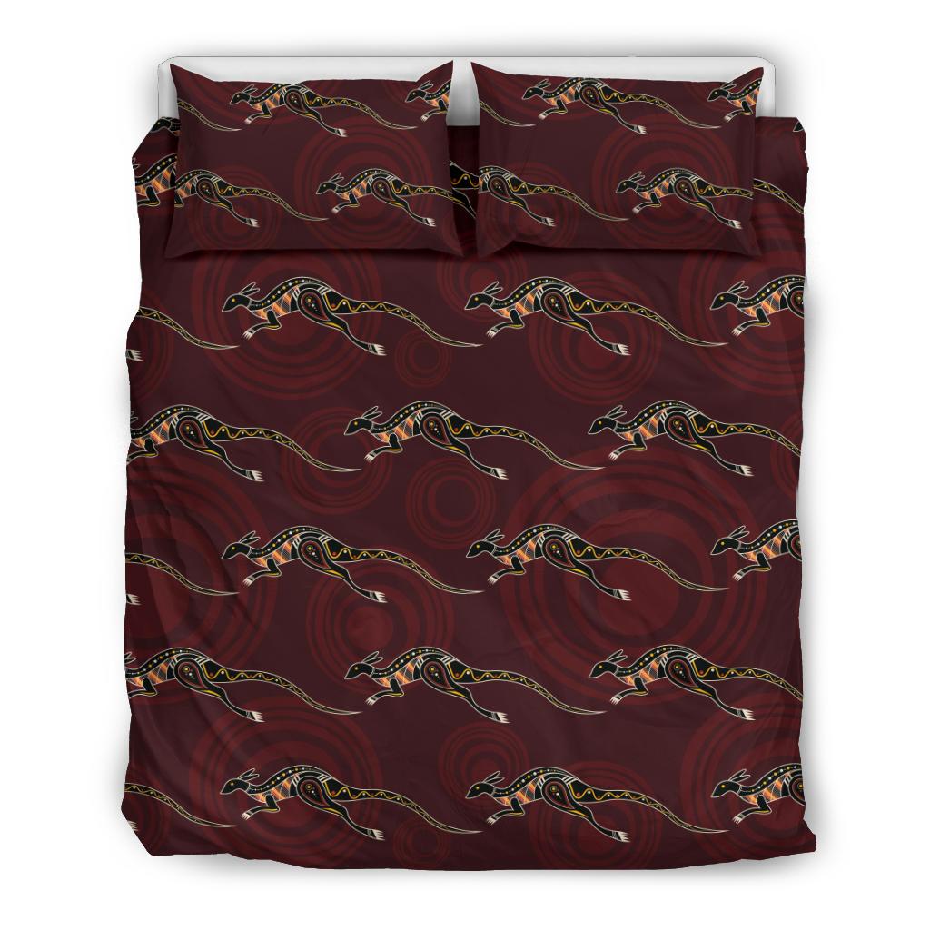 Aboriginal Bedding Set - Kangaroo Patterns